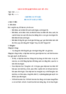 Giáo án Bài 10 Toán 8 Kết nối tri thức (năng lực số)