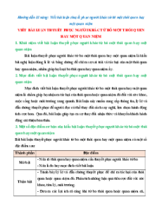 Chuyên đề Tập làm văn lớp 10