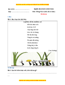 Bài tập cuối tuần Tiếng việt lớp 1 Tuần 26 Kết nối tri thức (có lời giải)