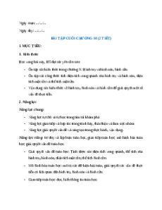 Giáo án Bài tập cuối chương 10 Toán 9 Chân trời sáng tạo