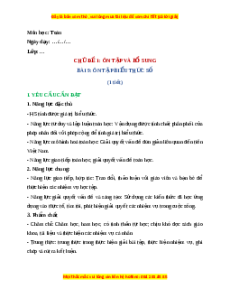 Giáo án Ôn tập biểu thức số Toán 4 Chân trời sáng tạo