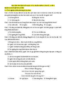 Bài tập ôn tập Cuối kì 2 Lịch sử 6 cấu trúc mới (dùng chung cả 3 sách)