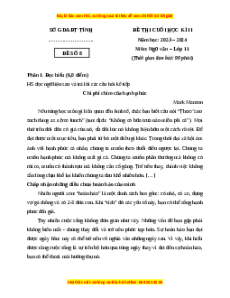 Đề thi cuối kì 2 Ngữ văn 11 Cánh diều (Đề 8)