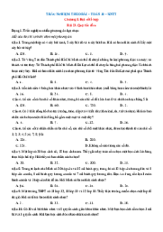 Trắc nghiệm Toán 10 KNTT Chương 8 (có đúng sai, trả lời ngắn)