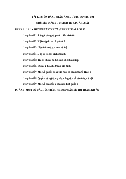 Chuyên đề ôn thi ĐGNL ĐHQG TP.HCM VACT môn Kinh tế pháp luật