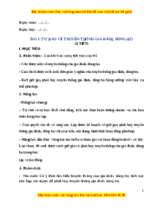 Giáo án GDCD 6 Cánh diều | Giáo án GDCD 6 mới, chuẩn nhất
