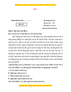 Đề thi giữa kì 1 Ngữ văn 8 Cánh diều (đề 2)