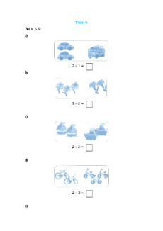 Bài tập cuối tuần Toán lớp 1 Tuần 6 Cánh diều (có lời giải)