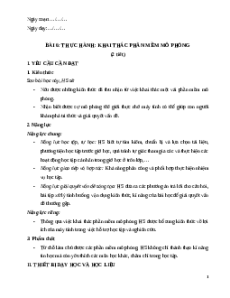 Giáo án Bài 6: Thực hành: Khai thác phần mềm mô phỏng Tin học 9 Kết nối tri thức