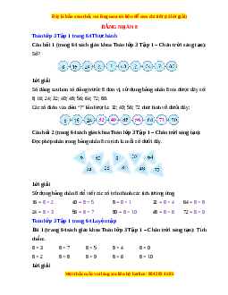 Giải Sgk Toán lớp 3 Bài 41: Bảng nhân 8 (Chân trời sáng tạo)