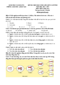 Bộ 28 Đề thi HSG  Sinh học 9 năm 2025 (có lời giải)