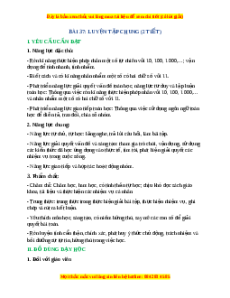 Giáo án Luyện tập chung Toán lớp 4 Cánh diều