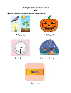 Bộ 5 đề thi giữa kì 1 Tiếng Anh lớp 5 i-Learn Smart Start có đáp án