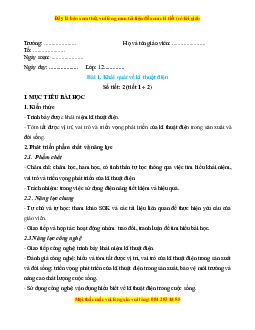 Giáo án Công nghệ Điện - Điện tử 12 Cánh diều (năm 2024)