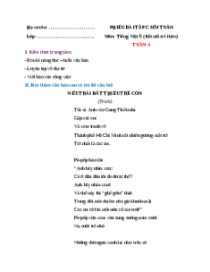 Bài tập cuối tuần Tiếng Việt lớp 5 Kết nối tri thức Tuần 4