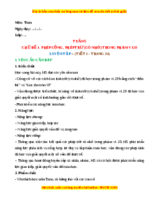 Giáo án Luyện tập (Trang 34) Toán lớp 2 Cánh diều