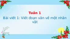 Giáo án Powerpoint Viết: Viết đoạn văn về một nhân vật Tiếng việt lớp 4 Cánh diều