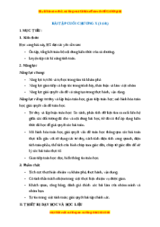 Giáo án Bài tập cuối chương 10 Toán 8 Kết nối tri thức