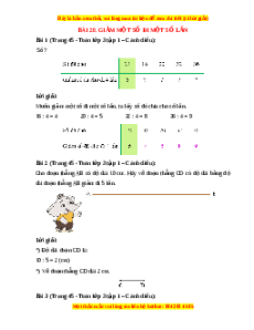 Giải Sgk Toán lớp 3 Bài 20: Giảm một số đi một số lần (Cánh diều)