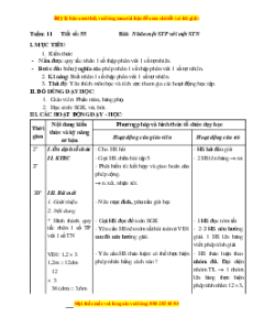 Giáo án Bài 55 Toán lớp 5: Chia một số thập phân cho một số tự nhiên
