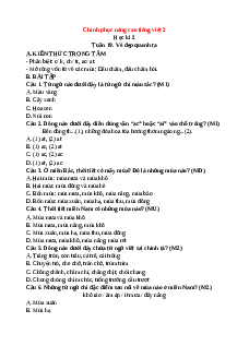 Bài tập Tiếng việt nâng cao lớp 2 Học kì 2