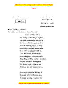 Đề thi giữa kì 1 Ngữ văn 11 Kết nối tri thức (đề 3)
