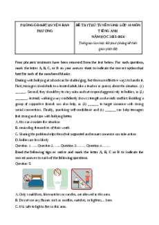 Đề thi thử vào 10 Tiếng Anh 2025 PGD&ĐT huyện Đan Phượng (Hà Nội) lần 2