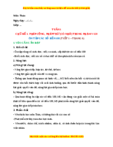 Giáo án Ôn tập các số đến 100 Toán lớp 2 Cánh diều