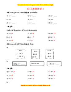 VBT Toán lớp 3 Bài 18 (Cánh diều): Bảng chia 4