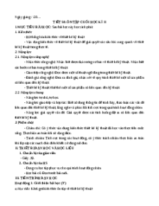 Giáo án Ôn tập cuối kì 2 Công nghệ 8 Kết nối tri thức