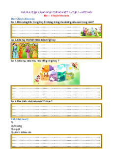 Bài tập hàng ngày Tiếng Việt lớp 2 Kết nối tri thức Học kì 2