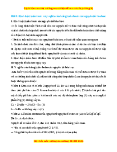 Lý thuyết Định luật tuần hoàn và ý nghĩa của bảng tuần hoàn các nguyên tố hóa học Hóa 10 Cánh diều