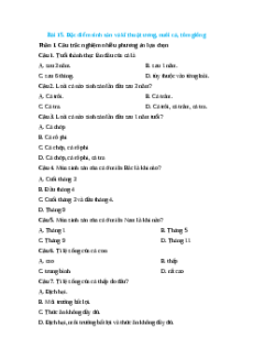 Trắc nghiệm Bài 15: Đặc điểm sinh sản và kĩ thuật ương, nuôi cá, tôm giống Công nghệ 12 Lâm nghiệp-Thủy sản Cánh diều