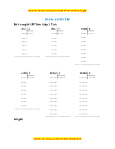 VBT Toán lớp 3 Bài 86 (Cánh diều): Luyện tập