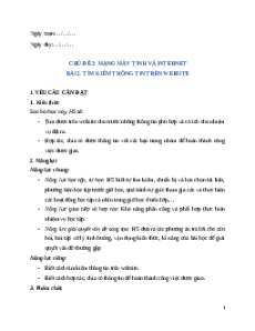 Giáo án Bài 2: Tìm kiếm thông tin trên website Tin học lớp 5 Kết nối tri thức