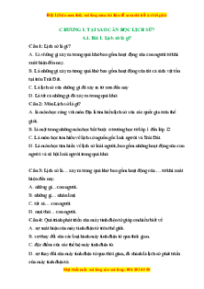 Bộ Trắc nghiệm Lịch sử 6 Chân trời sáng tạo (cả năm) có đáp án