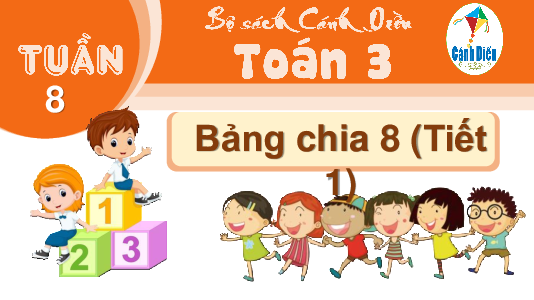 Giáo án powerpoint Bảng chia 8 Toán lớp 3 Cánh diều