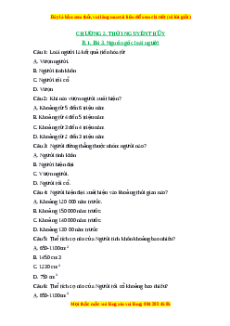 Trắc nghiệm Bài 3 Lịch sử 6 Cánh diều: Nguồn gốc loài người