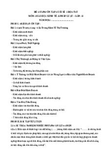 Đề cương ôn tập cuối học kì 1 Kinh tế pháp luật 11 Chân trời sáng tạo