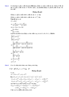 Chuyên đề bồi dưỡng HSG Toán 11 Đại số tổ hợp (có lời giải)