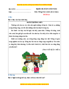 Bài tập cuối tuần Tiếng việt lớp 1 Tuần 24 Kết nối tri thứ (có lời giải)