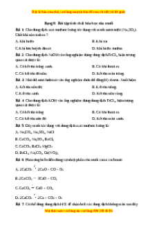 Trắc nghiệm Bài tập oxit axit tác dụng với dung dịch kiềm Hóa học 9