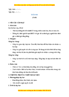 Giáo án Tuần 35 HĐTN lớp 4 Kết nối tri thức