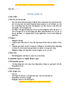 Giáo án Ôn tập 4 Tiếng Việt 2 Chân trời sáng tạo