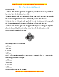 Trắc nghiệm Phân tử, đơn chất, hợp chất KHTN 7 Cánh diều