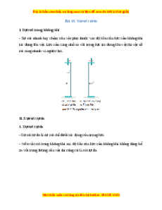 Lý thuyết Vật lý 10 Kết nối tri thức Bài 10: Sự rơi tự do