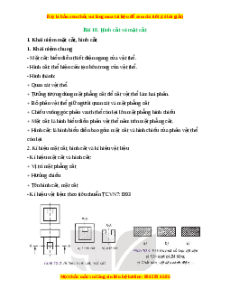 Lý thuyết Bài 10: Hình cắt và mặt cắt
