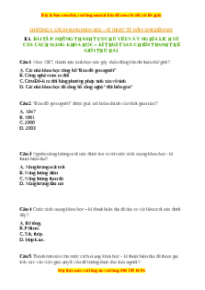 Trắc nghiệm Bài 12 Lịch sử 9: Những thành tựu chủ yếu và ý nghĩa lịch sử của cách mạng khoa học - kĩ thuật