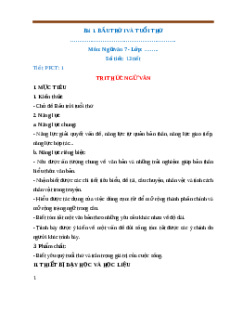 Giáo án Bài 1: Bầu trời tuổi thơ (2024) Kết nối tri thức