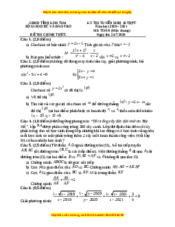 Đề thi vào 10 môn Toán tỉnh Kon Tum (Hệ không chuyên) năm 2021